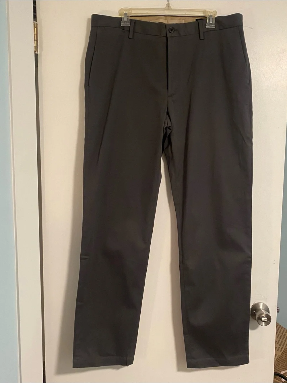 NWT Banana Republic Straight Fit Rapid Movement Chino Pants Mens 36x34 Gray Work